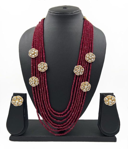 Emily Beaded Paperclip Multi Strand Necklace Set - Orange – Sophia  Collection